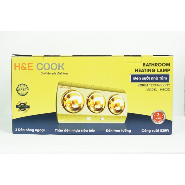 Đèn sưởi nhà tắm cao cấp H&E Cook HE03D