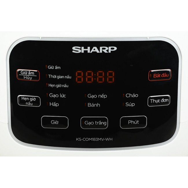 Nồi cơm điện tử Sharp 1.8 lít KS-COM183MV-WH