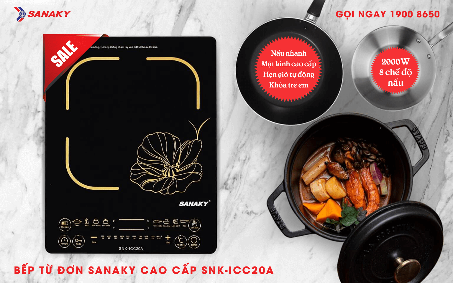 Bếp từ Sanaky SNK-ICC20A