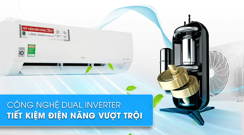 Công nghệ Dual Inverter tiết kiệm điện năng đến 70%