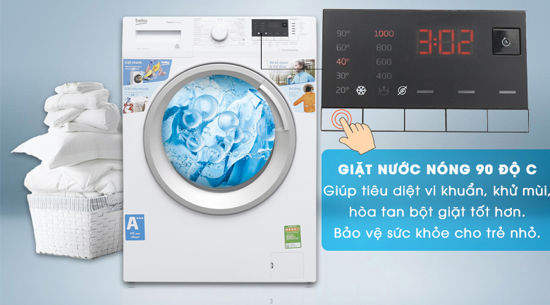 Chế độ giặt nước nóng bảo vệ sức khỏe gia đình bạn