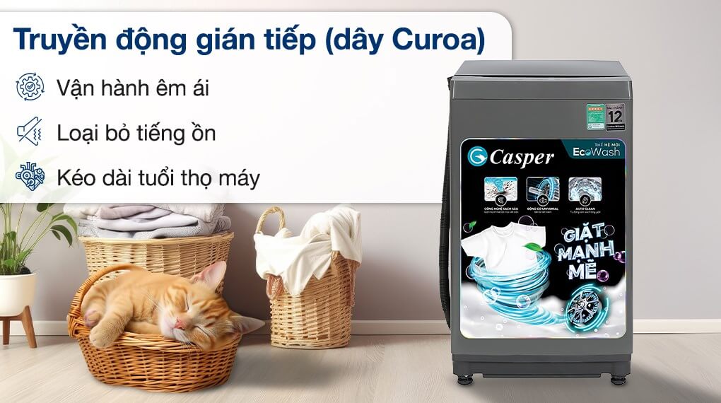 Máy giặt lồng đứng Casper 8.5kg WT-85NG1
