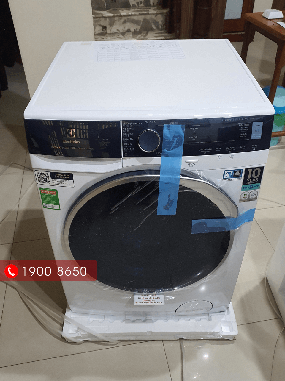 Hình ảnh thực tế Máy giặt Electrolux Inverter 10 kg EWF1042Q7WB