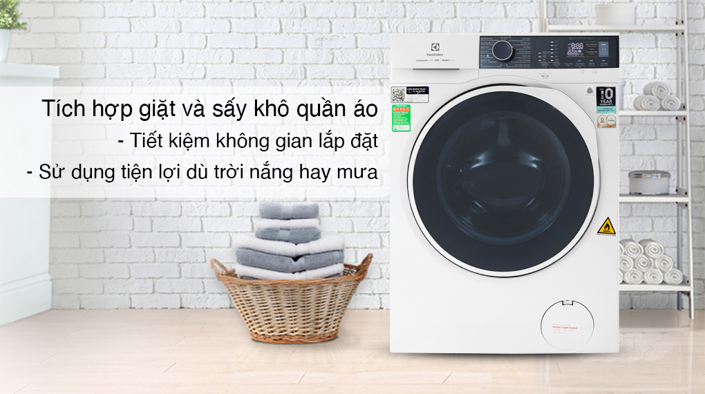 Máy giặt sấy Electrolux Inverter 11 kg EWW1142Q7WB lồng ngang | Siêu Thị  Điện Máy Online