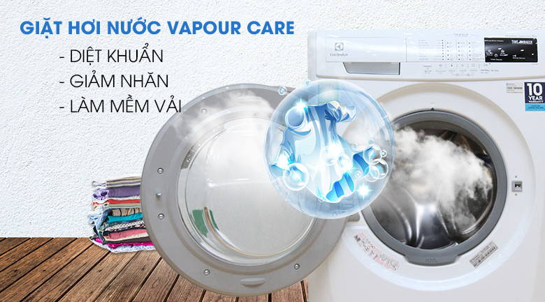 Công nghệ giặt hơi nước Vapour Care