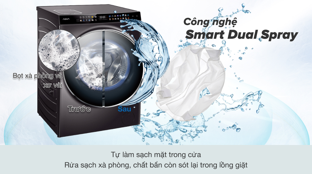 Máy giặt sấy Aqua Inverter AQD-DH1500G PP 15 Kg 