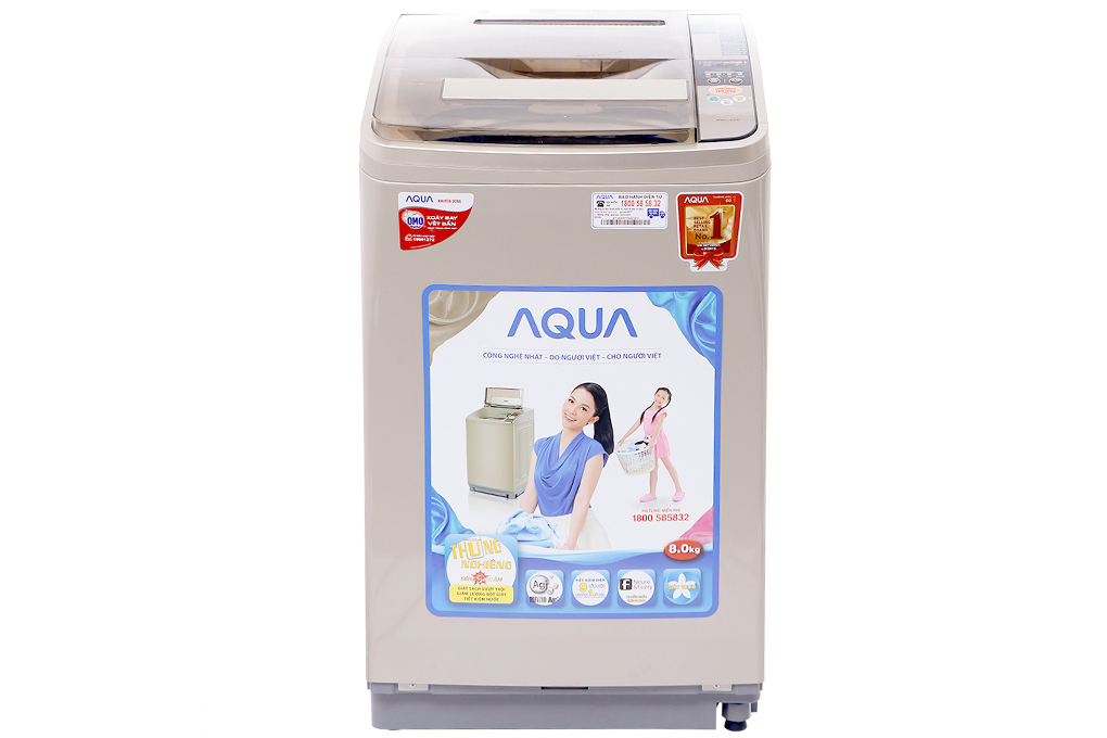 máy giặt lồng nghiêng aqua aqw-u800at
