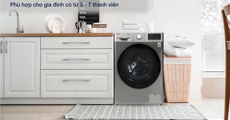 Máy giặt sấy LG Inverter giặt 9Kg sấy 5Kg FV1209D5P