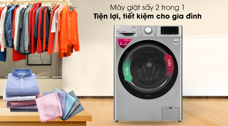 FV1409G4V là máy giặt sấy 2 trong 1 cao cấp của LG
