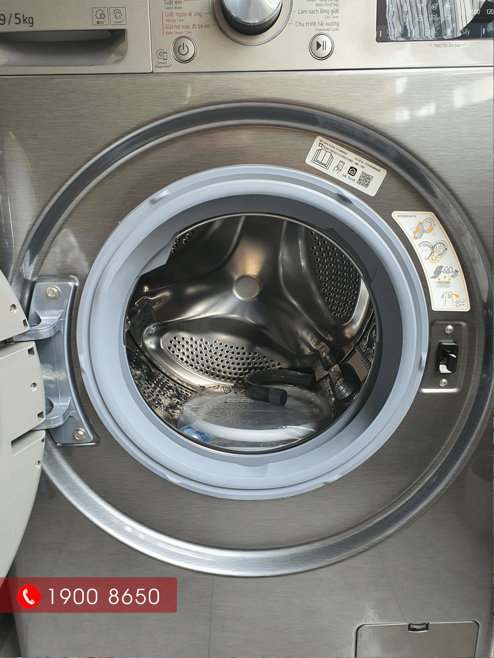 FV1409G4V sở hữu lồng giặt lớn nhưng được thiết kế nhỏ gọn, hiện đại, nhiều chương trình giặt