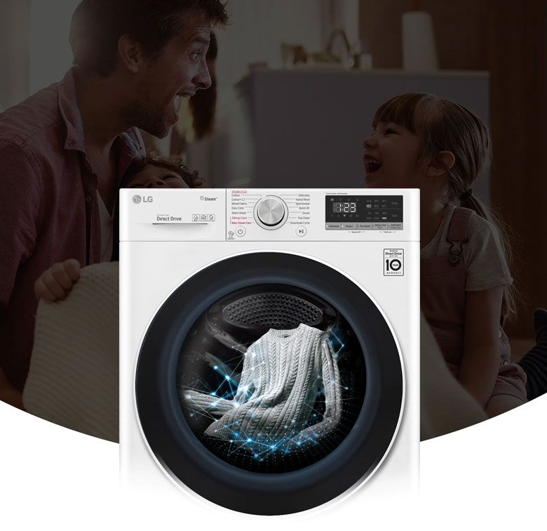 Máy giặt sấy LG Inverter 11kg FV1411D4W lồng ngang - Máy giặt cửa trước cho gia đình