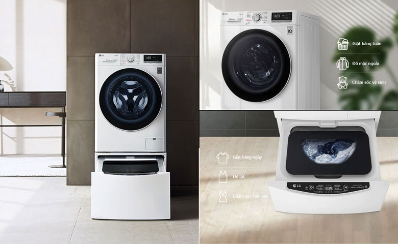 Máy giặt sấy LG Inverter 11kg FV1411D4W lồng ngang - Cuộc sống tiện lợi hơn