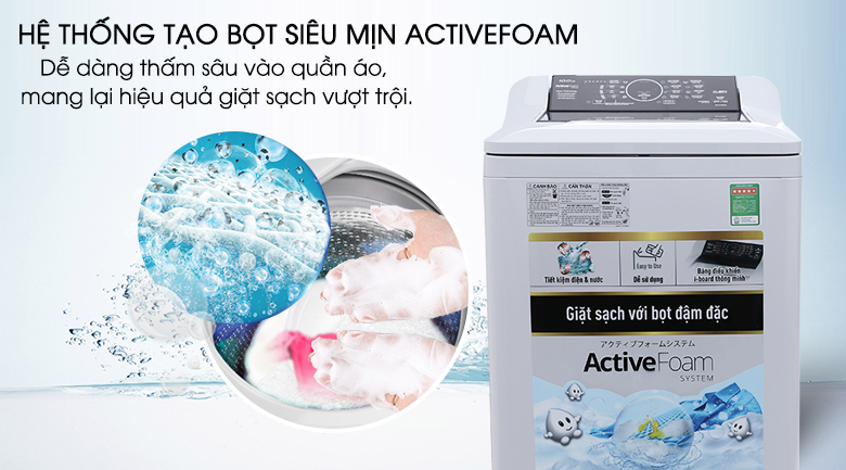 máy giặt panasonic na-f100a4grv activefoam