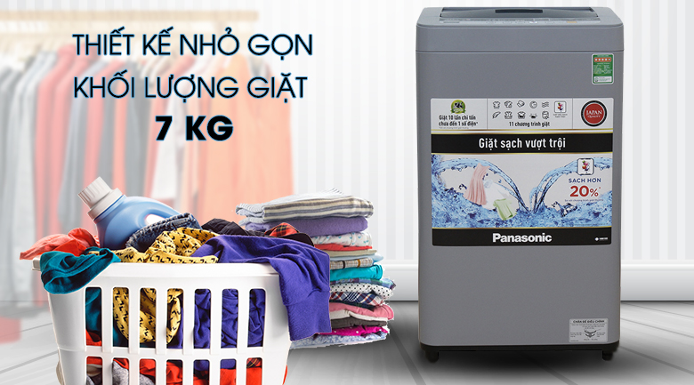 Máy giặt lồng đứng Panasonic NA-F70VS9GRV 7kg