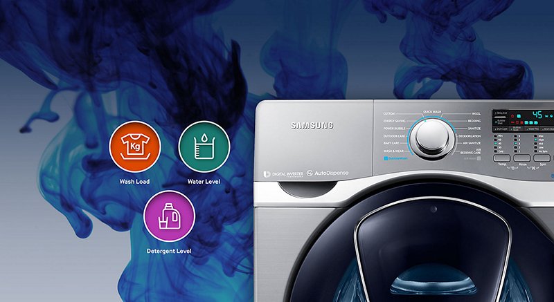 máy giặt samsung wd17j7825kp-sv auto dispense