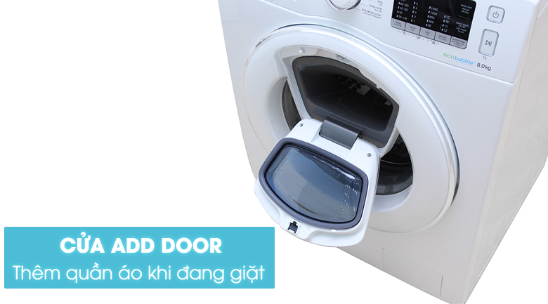 máy giặt samsung ww80k5410ww-sv add door