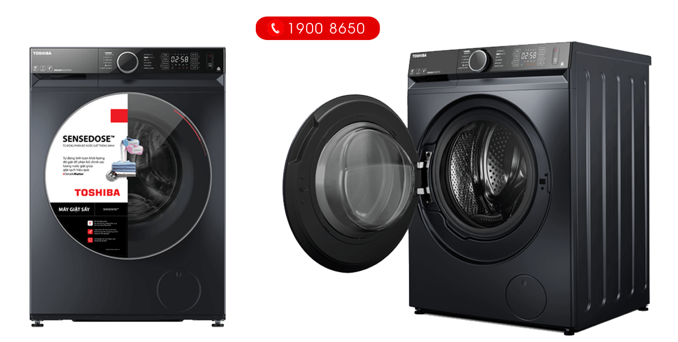 Hình ảnh máy giặt sấy Toshiba Inverter TWD-BM135GF4V(MG) giặt 12.5kg, sấy 8kg
