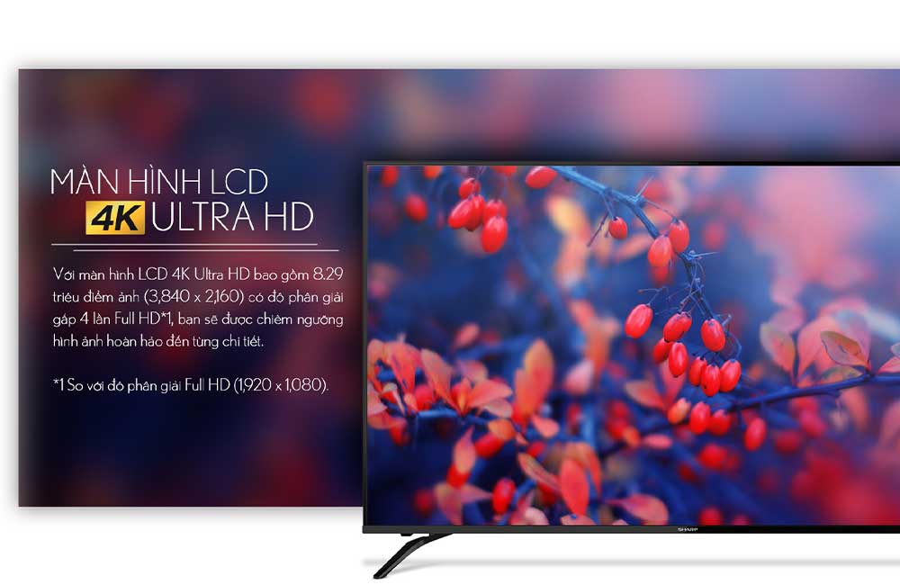 Tivi Sharp 4T-C70BK1X màn hình sắc nét