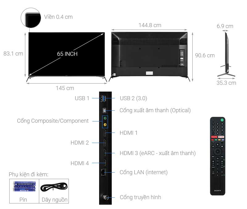Tivi Sony KD-65X9500H 65 inch