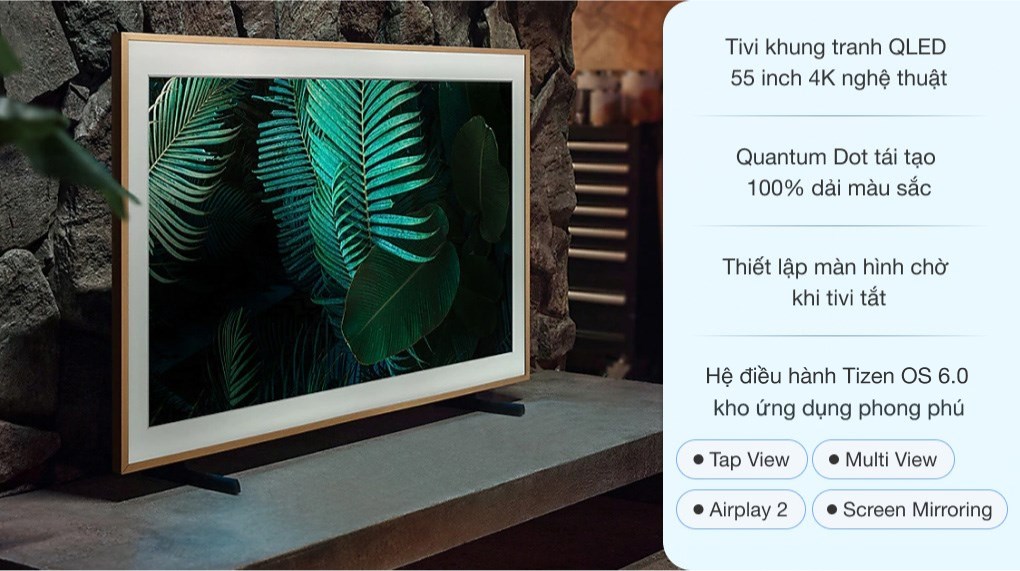Smart Tivi The Frame QLED Samsung 4K 55 inch QA55LS03AAKXXV
