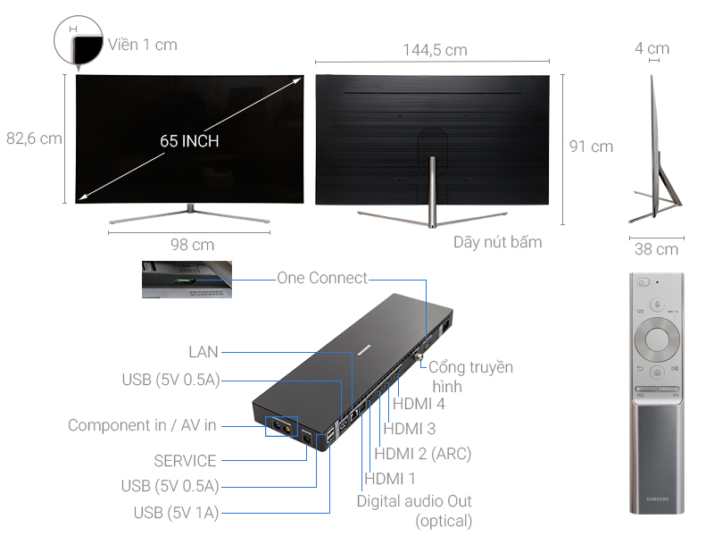 Smart Tivi QLED Samsung QA65Q7F 4K 65 inch