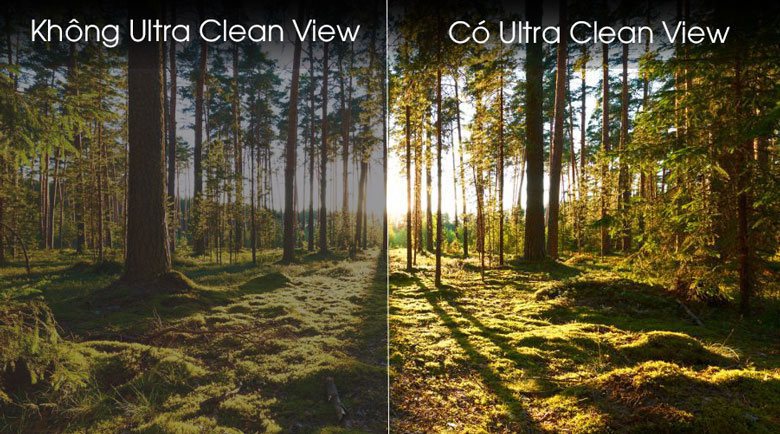Độ sáng và độ nét của hình ảnh trên tivi được tăng cường tối đa nhờ công nghệ Ultra Clean View