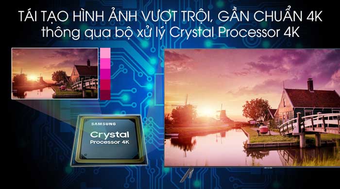 Tivi Samsung UA82TU8100 82 inch bộ xử lý crystal