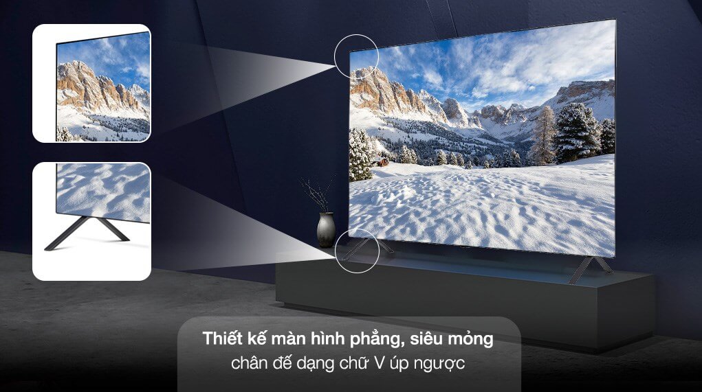 Thiết kế màn hình phẳng siêu mỏng ấn tượng của Smart Tivi OLED LG 55A2PSA