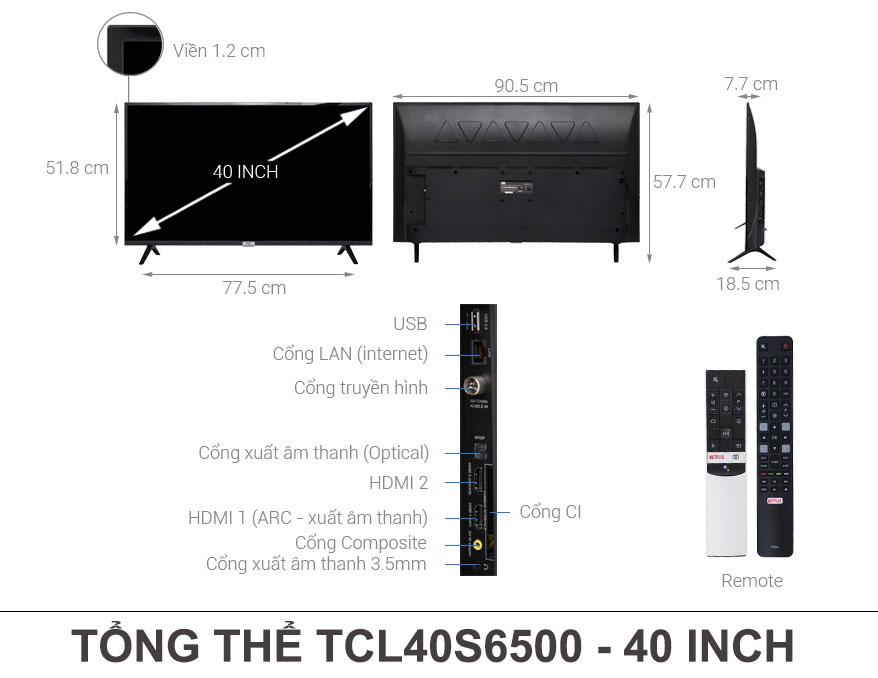Tivi TCL 40S6500 40 inch Android