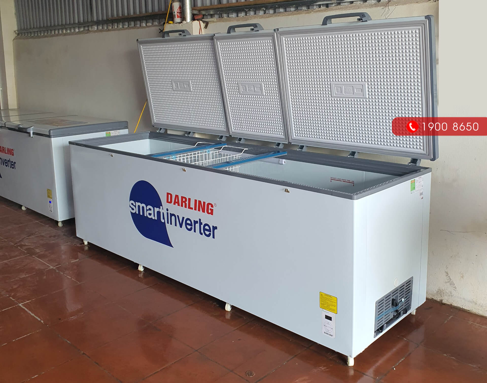 Hình ảnh thực tế tủ đông Darling Smart Inverter DMF-1279ASI dàn lạnh đồng 1200 lít