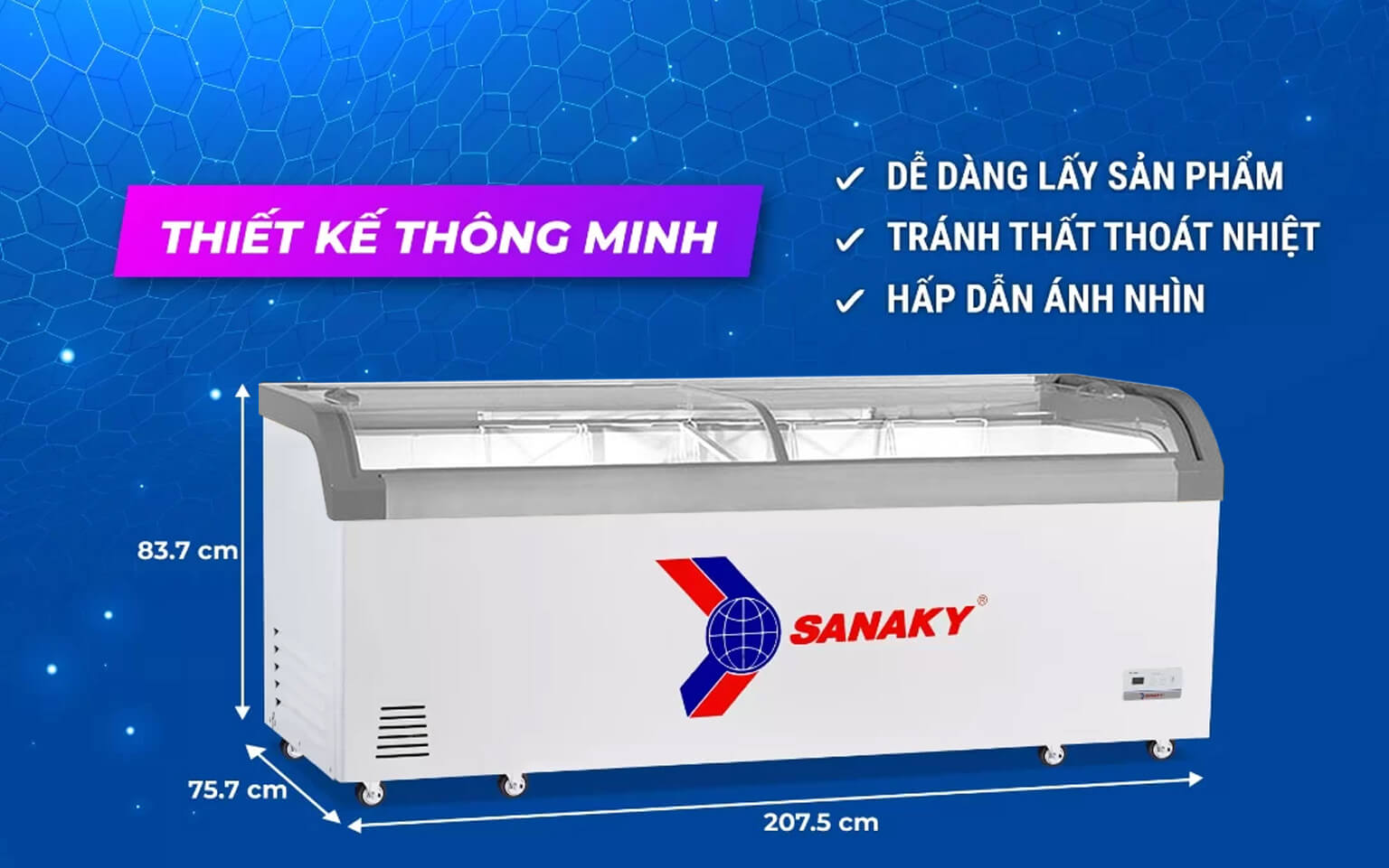 Thiết kế tủ đông Sanaky VH-1099KA  ​