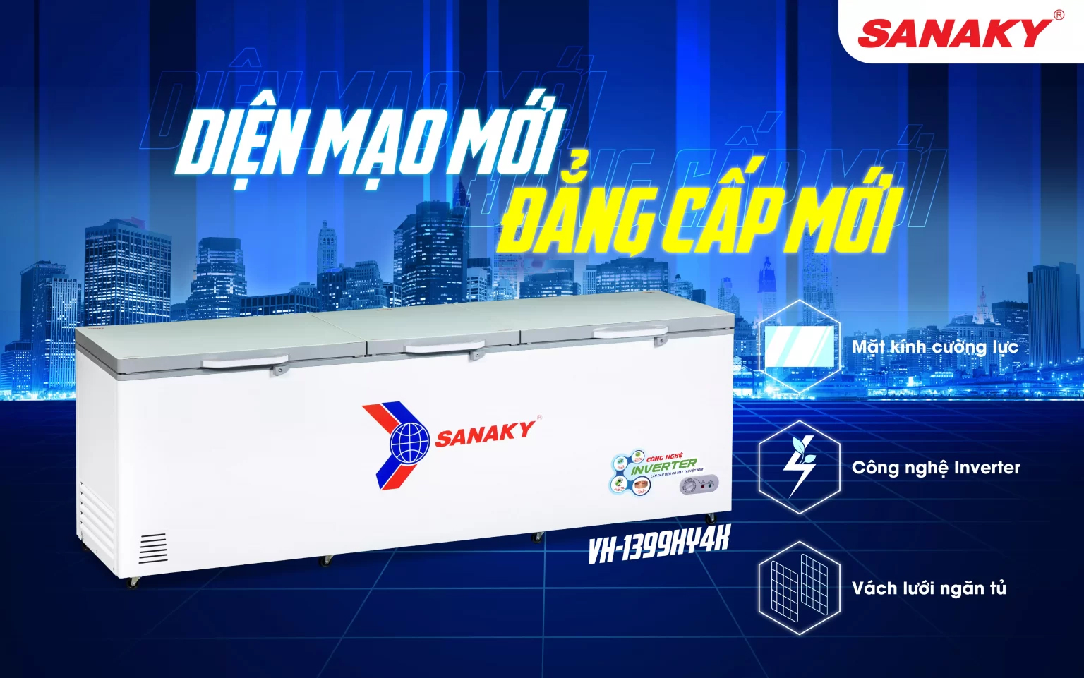 Tủ đông Inverter Sanaky VH-1399HY4K