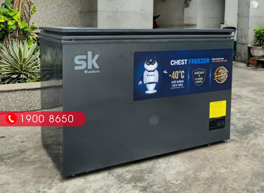 Hình ảnh thực tế tủ đông Sumikura SKF-300S/NFR