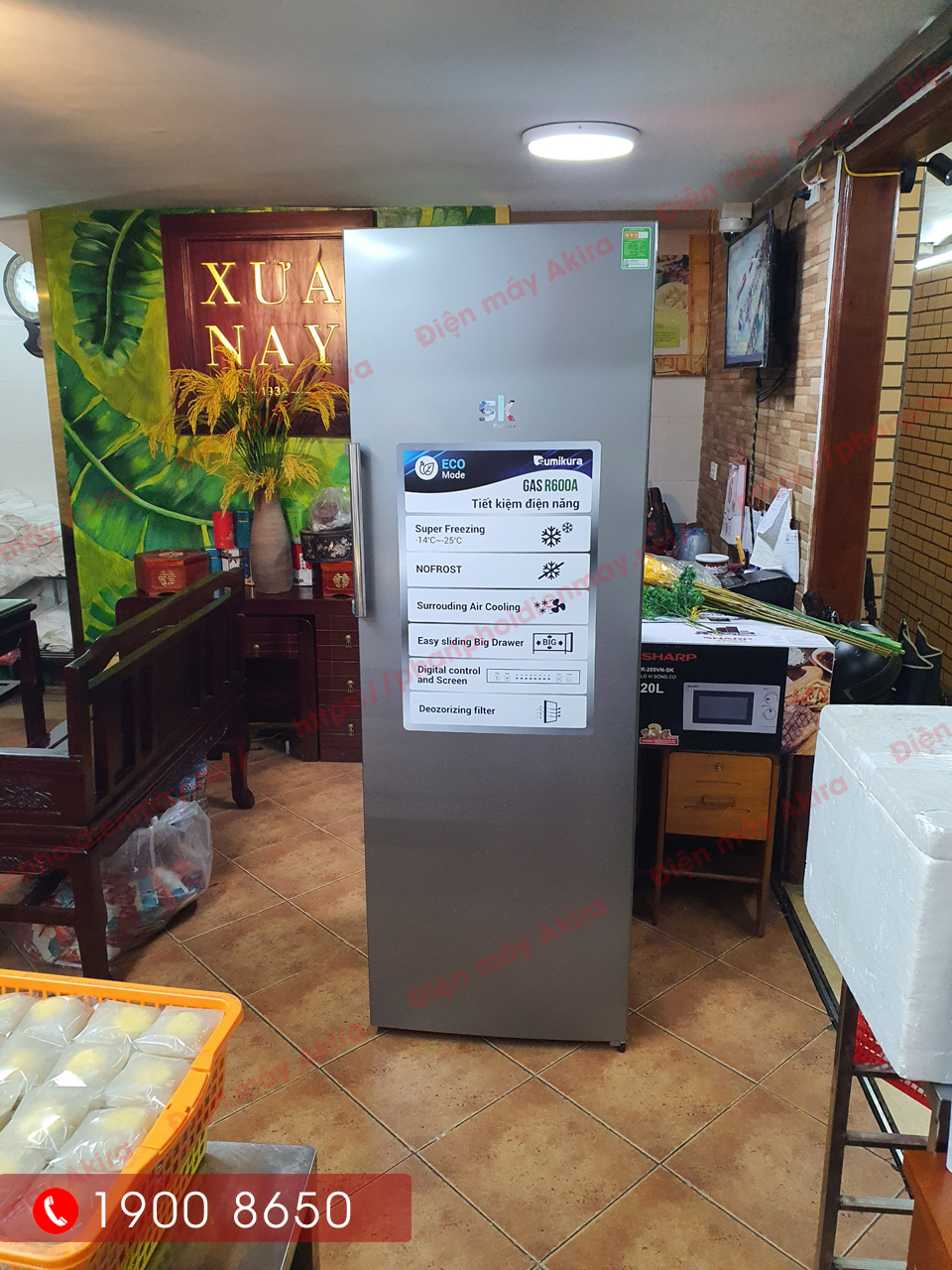 Hình ảnh thực tế tủ đông đứng Sumikura SKFU-300.HSN 300L