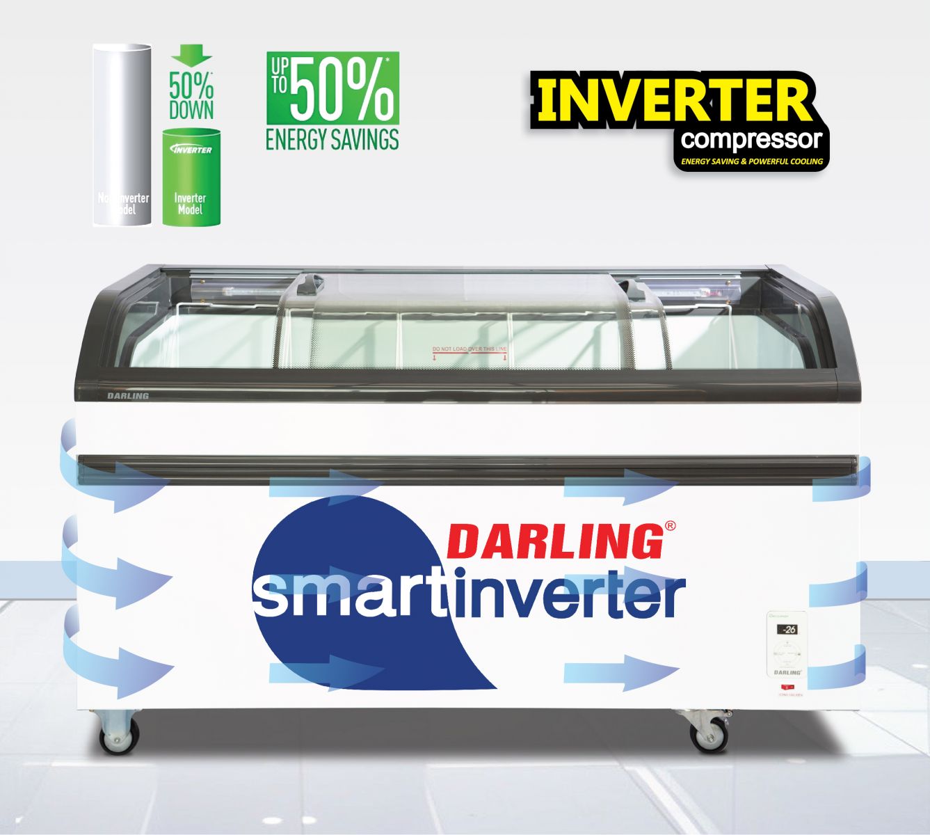 Tủ kem Darling DMF-9079ASKI công nghệ Inverter