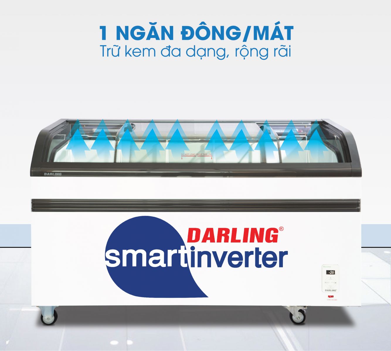 Tủ kem Darling DMF-9079ASKI 1 ngăn Đông/Mát tiện dụng