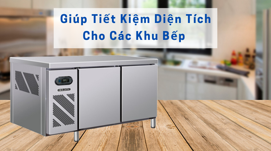 Tủ bàn đông inox Berjaya BS2DCF4/Z giúp tiết kiệm diện tích không gian căn bếp