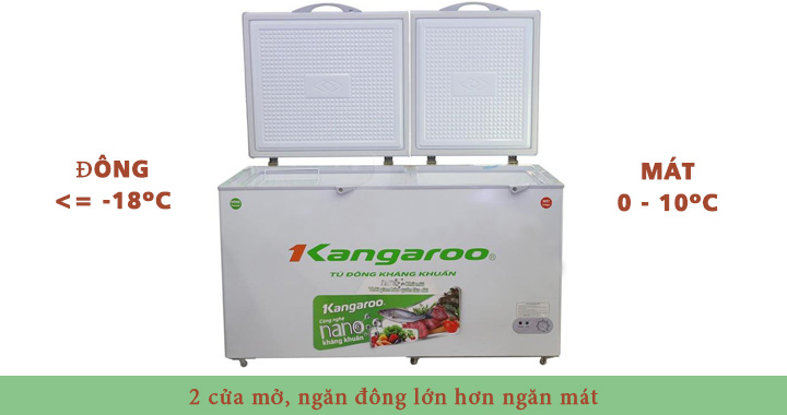 Tủ đông Kangaroo KG688C2 thiết kế tiện dụng