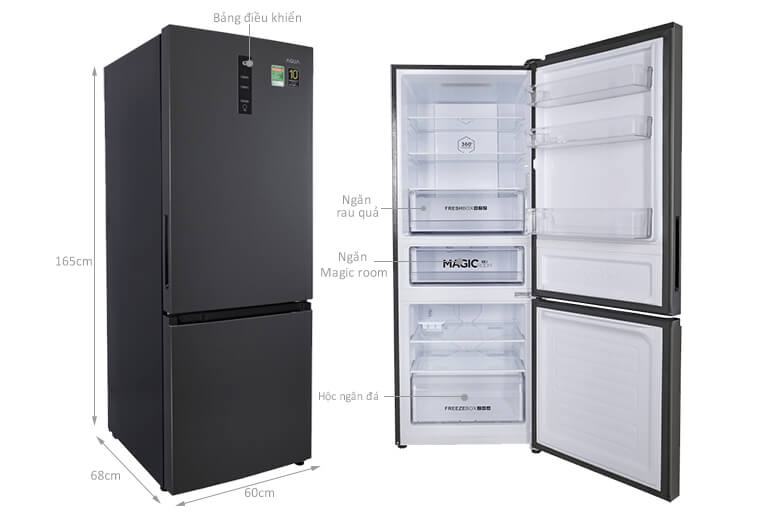 Tủ lạnh Aqua Inverter 292 lít AQR-B339MA(HB) ngăn đa năng