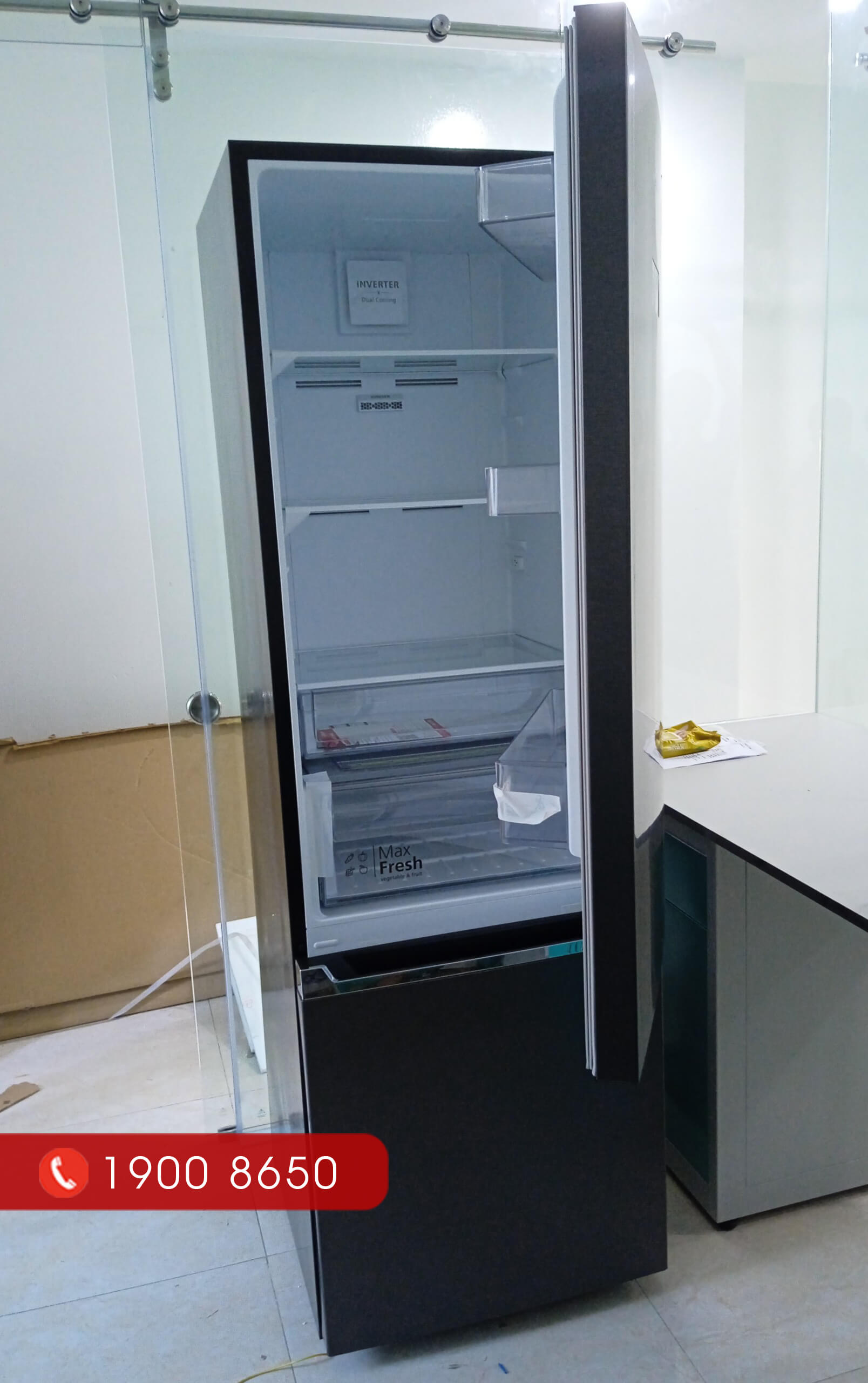 Hình ảnh thực tế tủ lạnh Hitachi 356 lít Inverter R-B375EGV1