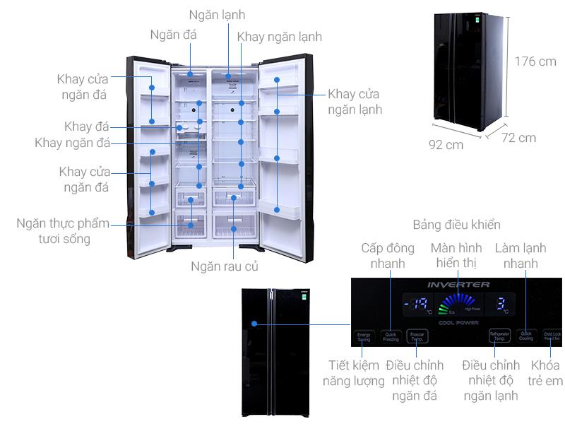 Tủ lạnh Hitrachi R-FS800PGV2
