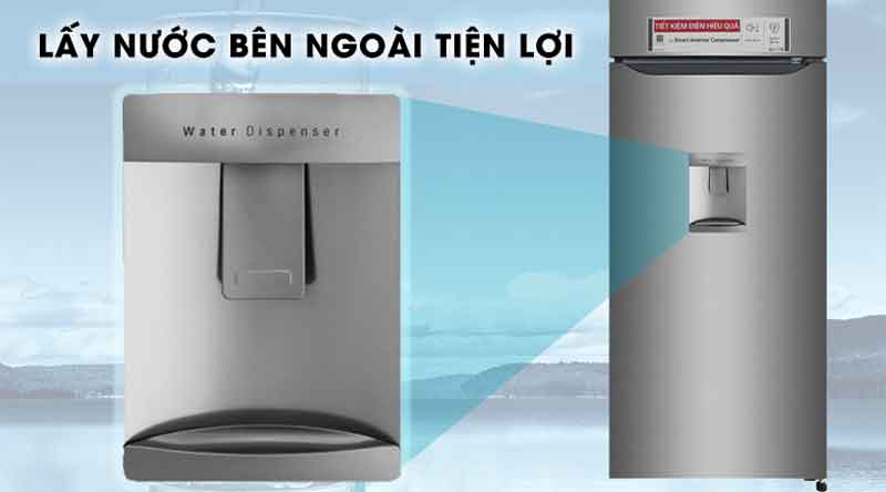 Trang bị hộc lấy nước bên ngoài tiện lợi