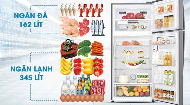 dung tích lên đến 512 lít