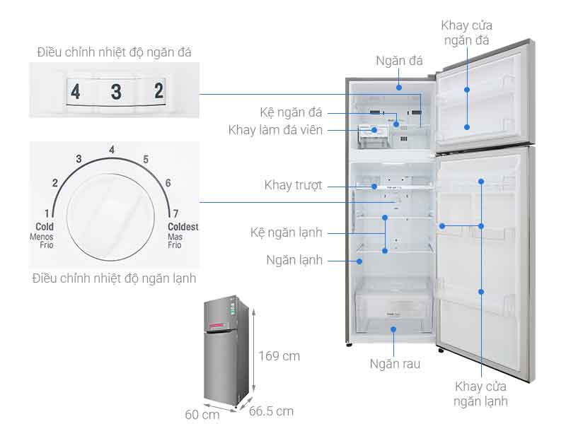 Tủ lạnh LG GN-M315PS Inverter 315 lít 