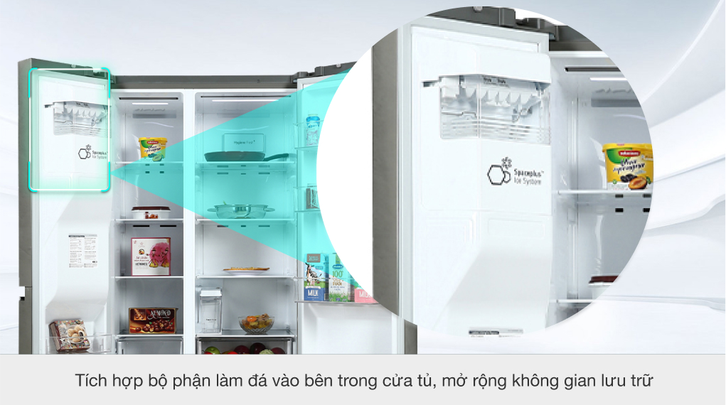 Tủ lạnh LG Inverter 635 Lít GR-D257JS - Ngăn đá