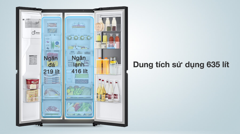 Tủ lạnh SBS LG Inverter 635 lít GR- X257BL