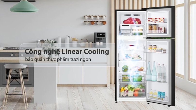 Tủ lạnh Inverter LG GV-B212WB với công nghệ Linear Cooling tiên tiến