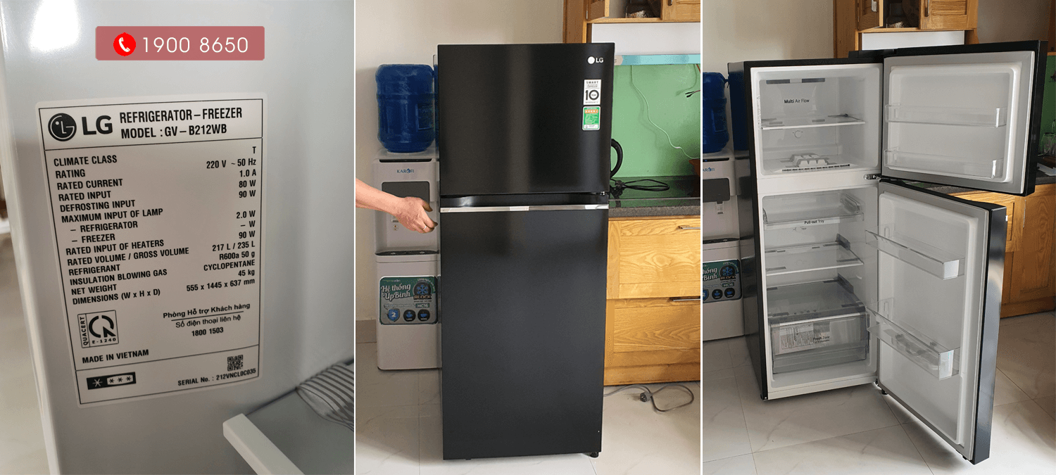 Hình ảnh thực tế Tủ lạnh LG GV-B212WB 235 lít