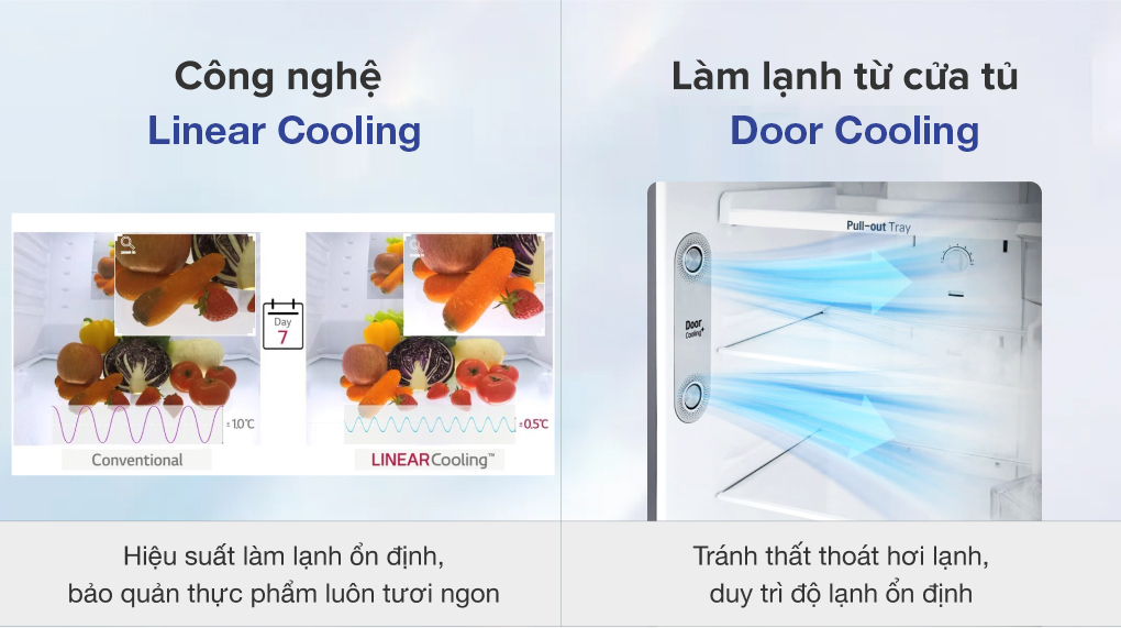 Tủ lạnh LG Inverter 264 Lít GV-D262BL - Công nghệ làm lạnh và bảo quản thực phẩm