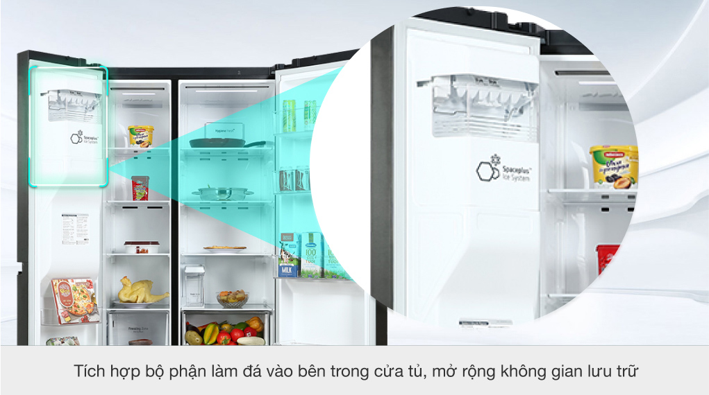 Tủ lạnh LG Inverter 635 Lít GR-D257WB - Ngăn đá tinh gọn